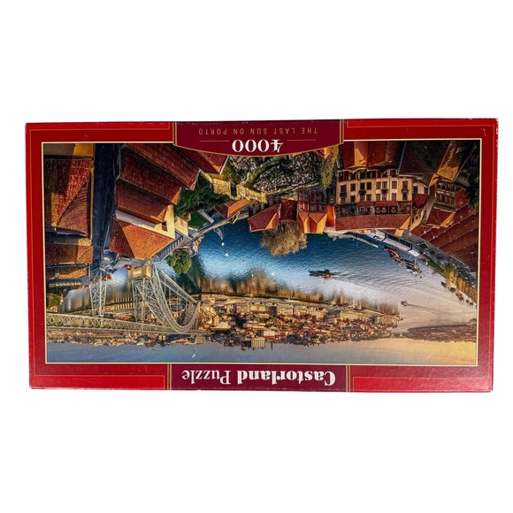 Castorland Other - Castorland 4000 Piece Puzzle The Last Sun on Porto Portugal Landscape UNCOUNTED